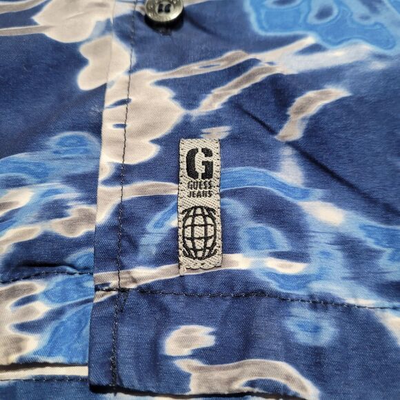 G By Guess Jeans Brand Hawaiian Camp Tropical Shirt NWOT Small - Picture 6 of 8